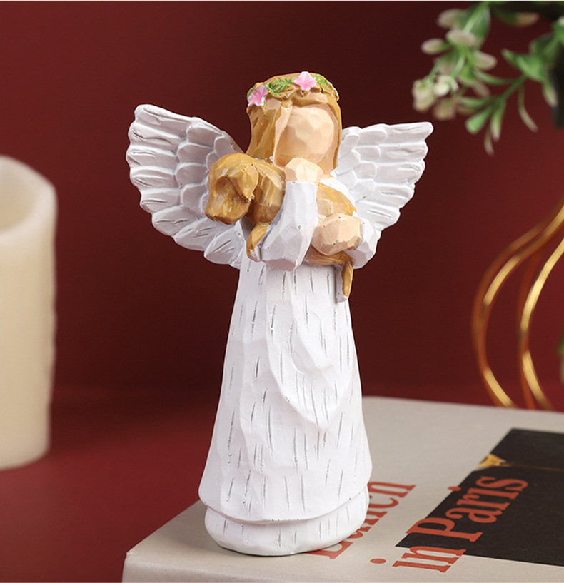 230g Weight Ornaments Home Textiles & Decor Type 1 Piece Quantity Daily Occasion Resin Material Valentine'S Day Festival Angel Pattern Classic Style Style Classic Style Angel Resin Ornaments Artificial Decorations