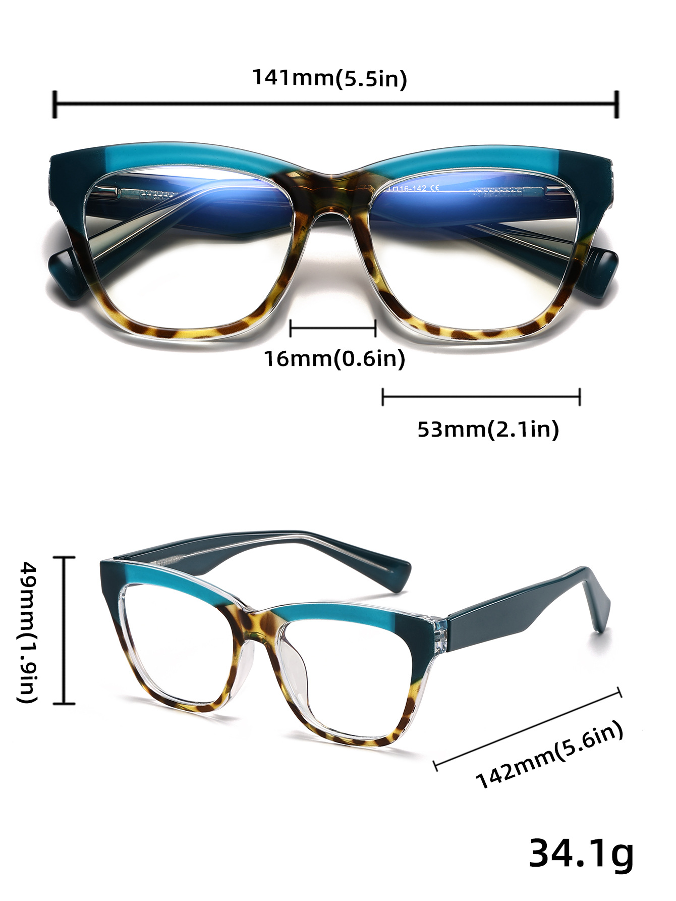 Óculos anti-luz azul feminino estilo retro armação moderna_voghion.com
