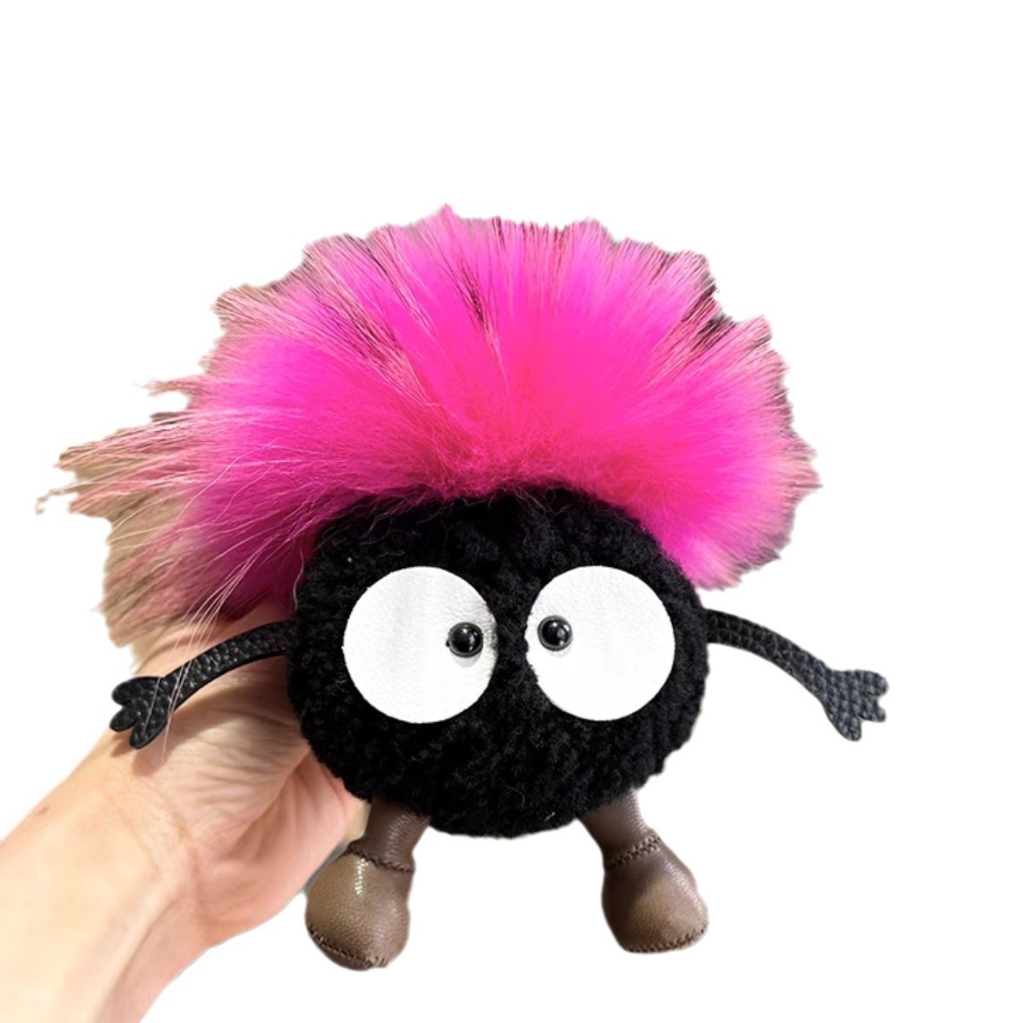 Cute lana bola de carbón coche llavero colgante red en elfadas bolsas de peluche bolsas colgantes regalo