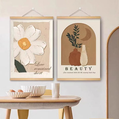 インスタイルクリームスタイルリビングルーム吊り絵画壁ベッドサイドレストラン壁装飾絵画寝室メーターボックスブロックライト高級