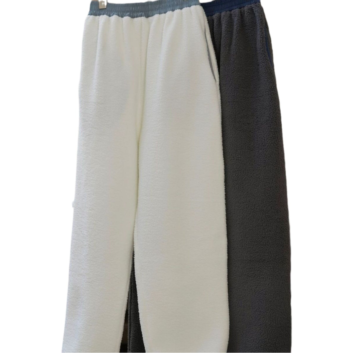 Lufu invierno nuevo estilo coreano perezoso simple polar pantalones de chándal elástico suelto cálido piel-amigable pantalones casuales para mujeres image 1