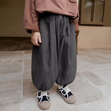 畅果童装男童裤子春秋韩版灯笼裤中小童宝宝宽松休闲裤纯棉潮牌