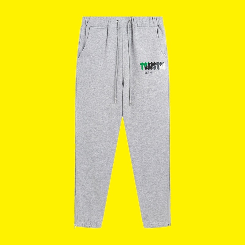 Trapstar azul Tigre cabeza toalla bordado traje forro polar suéter con capucha ceñida deportes casual pantalones largos