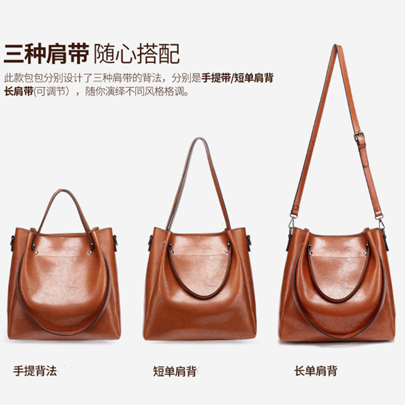 Bolso bandolera de gran capacidad para ir al trabajo, para piel grasa, nuevo bolso de hombro único de moda europea y americana para mujer