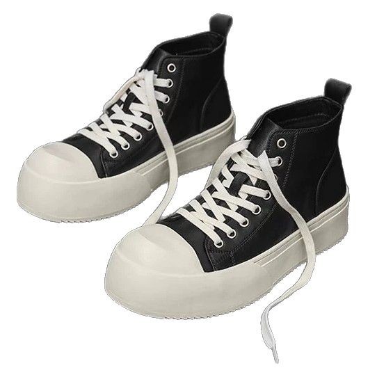 Baskets ShoeVault Big Toe décontractées, style américain urbain, semelle épaisse rehaussante, derby pour homme, collection 2025, polyvalentes et idéales pour les trajets quotidiens._voghion.com