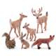 Amazon simulation forest animal squirrel Rabbit White-tailed deer Fox model Christmas decoration static ornaments toy