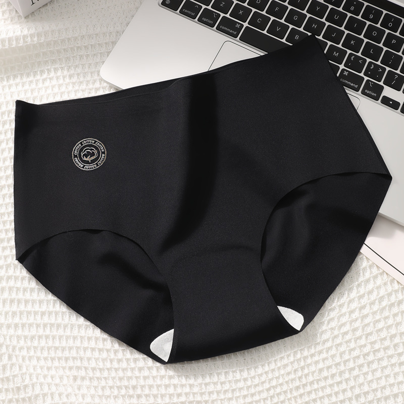 Ropa interior sin costuras para mujer, algodón puro, antibacteriano, transpirable, entrepierna, niña, ropa interior corta triangular de seda de hielo, ropa interior delgada deportiva, verano femenino