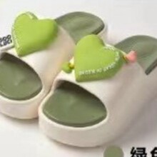 时尚气质爱心拖鞋女 室内户外两用时尚厚底增高EVA潮流凉拖女批发