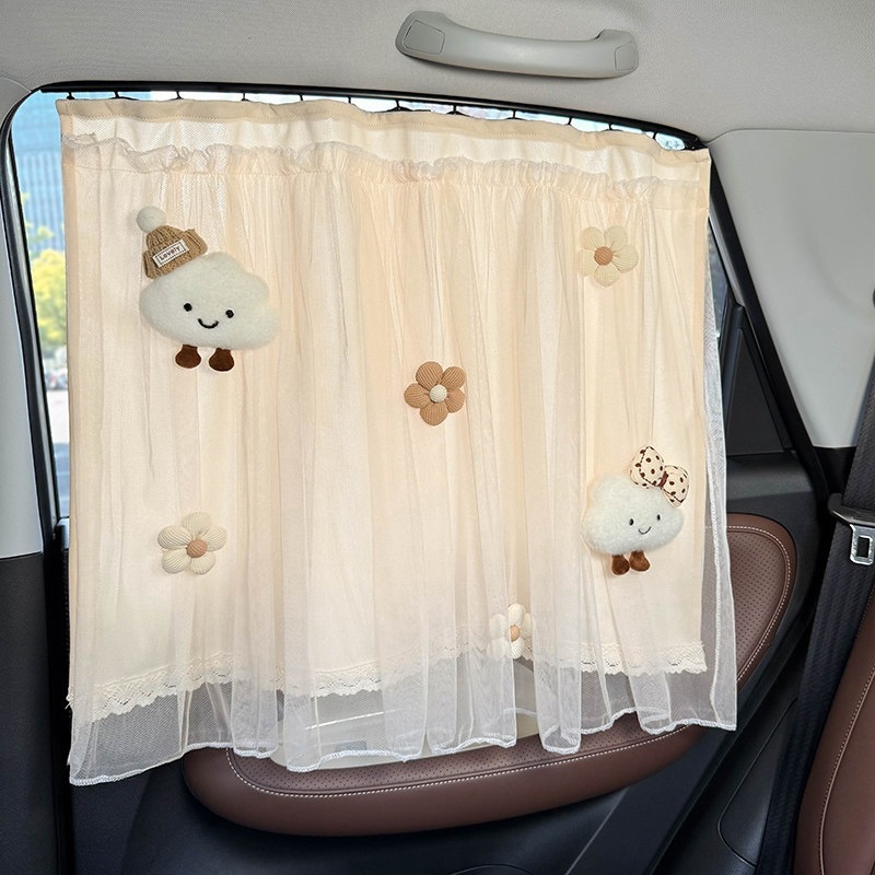 Car Window Sunshade Curtain, In-Car Sun Protection Curtain, Car-Mounted Baby Sleeping Privacy Curtain, Front and Rear Track-Style
