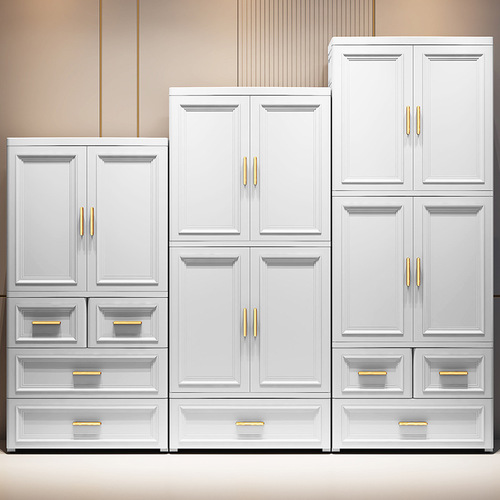 Extra-large children's wardrobe European style dormitory storage cabinet assembly open door organization cabinet plastic assembly simple storage cabinet