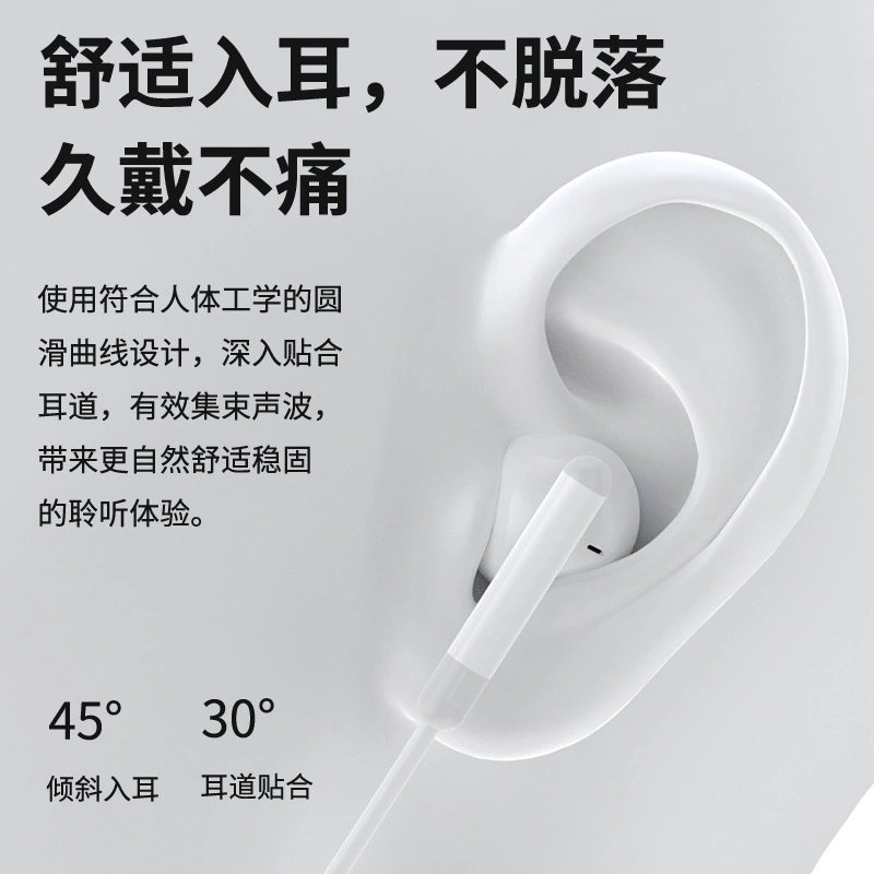 Проводные наушники совместимы с Huawei Apple Xiaomi vivo OPPO Honor — 3,5 мм Lightning Type‑C