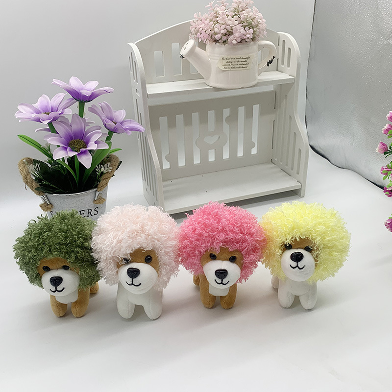 Factory Direct Sales Wholesale Fluffy Dog Color Hair Internet Celebrity Explosive Dog Plush Toy Bag Keychain Pendant Factory Direct Sales Wholesale Fluffy Dog Color Hair Internet Celebrity Explosive Dog Plush Toy Bag Keychain Pendant