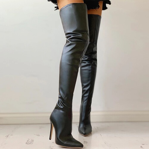 Wish Autumn/Winter European and American Style Fashion Personality Knee-High Plus Size Women's Boots 0-43