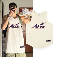 メンズサマースポーツベストアメリカンバスケットボールトップスシューティングベストトレーニング服メンズノースリーブフィットネスメンズトレンディブランド
