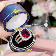 Camellia����錚�����¼t��ʯ��ָ �18K��M��p����Ѫ�ʌ�Ů��