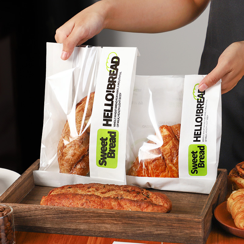 碱水面包包装袋吐司切片欧包餐包三明治贝果烘焙牛皮打包纸袋批发