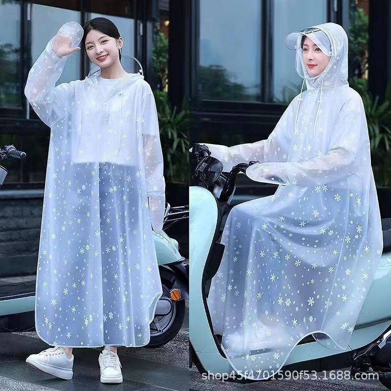 Raincoat with Sleeves for Electric Bikes, Bicycles, Motorcycles, Single-Person Adult Men's and Women's Riding Rain Gear, Rain Protection Against Heavy Rain