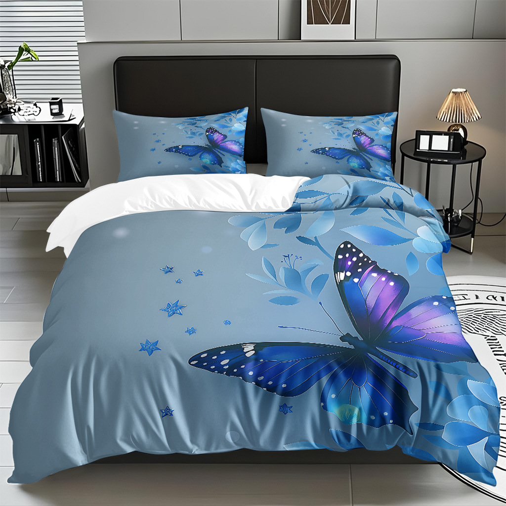 Butterfly series digital print edredón comercio electrónico transfronterizo preferido fuente fábrica adaptada modo TEMU / JIT