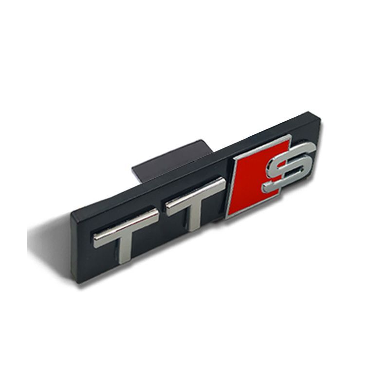 Audi TT car emblem modification: TTS black lettering emblem, center grille emblem, TTRS logo sticker, rear emblem, Sline side sport emblem sticker