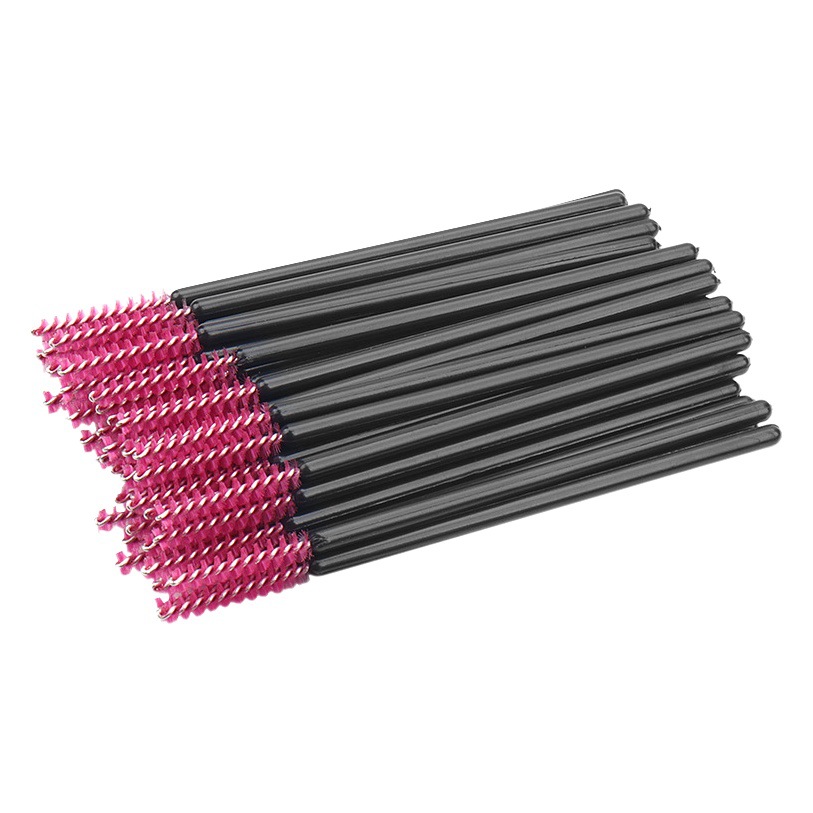 Wholesale 50 Pcs a Pack Mini Eyelash Brush Disposable Solid Spiral Eyelash Curling Thin Head Brush Straight Head Eyelash Comb
