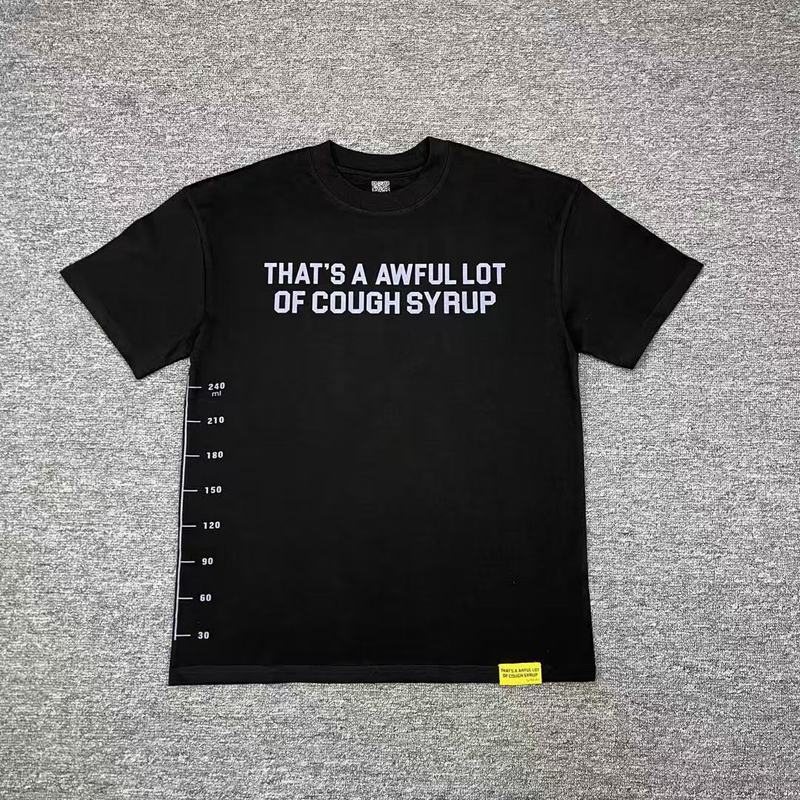 国境を越えた貿易のトレンドブランド THAT'S A AWFUL LOT OF COUGH SYRUP ゆったり男女兼用半袖Tシャツ|undefined