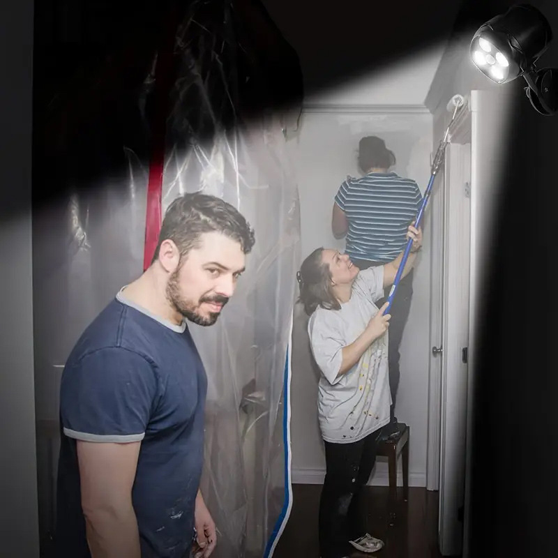 8W 4LED Spotlight Buiten Tuin Schijnwerper Bewegingssensor Geïntegreerde Straatverlichting Op Zonne-energie_voghion.com