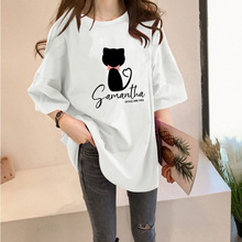 加肥加大码胖mm女装短袖t恤女2025夏装新款中长款宽松半袖上衣服