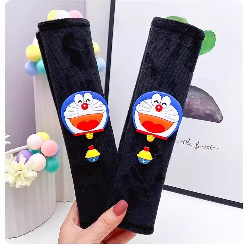 Car Seat Belt Shoulder Cover Cute Cartoon Jingle Cat Extended Men's and Women's Anti-Strangle Protection Creative Personalized Car Decoration