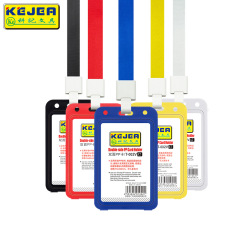 Record of Work Card PP Card Holder Double-Sided Transparent ID Card Holder with Lanyard, Wrist Card, Workplace Access Card, Factory ID Card