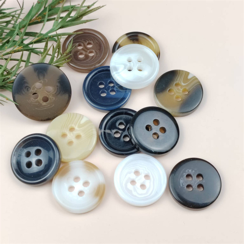 High-grade resin button pattern coat cashmere coat baby wool sweater women's shirt skirt small suit buttons
