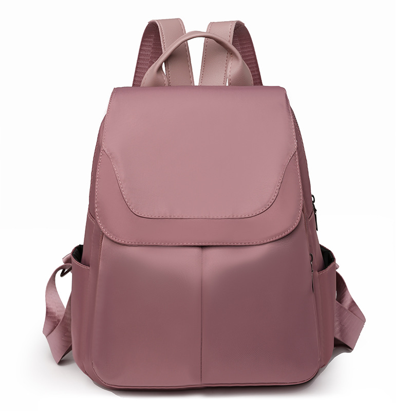 Mochila de tela Oxford para mujer 2024 nueva moda moda color sólido pu gran capacidad mochila escolar para estudiantes mochila de viaje para mujer