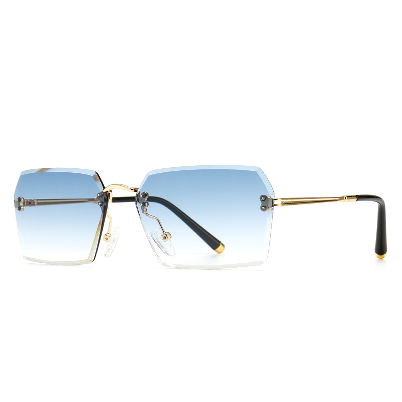  new modern retro square frame narrow sunglasses INS style street photography big-name sunglasses 2A179_voghion.com