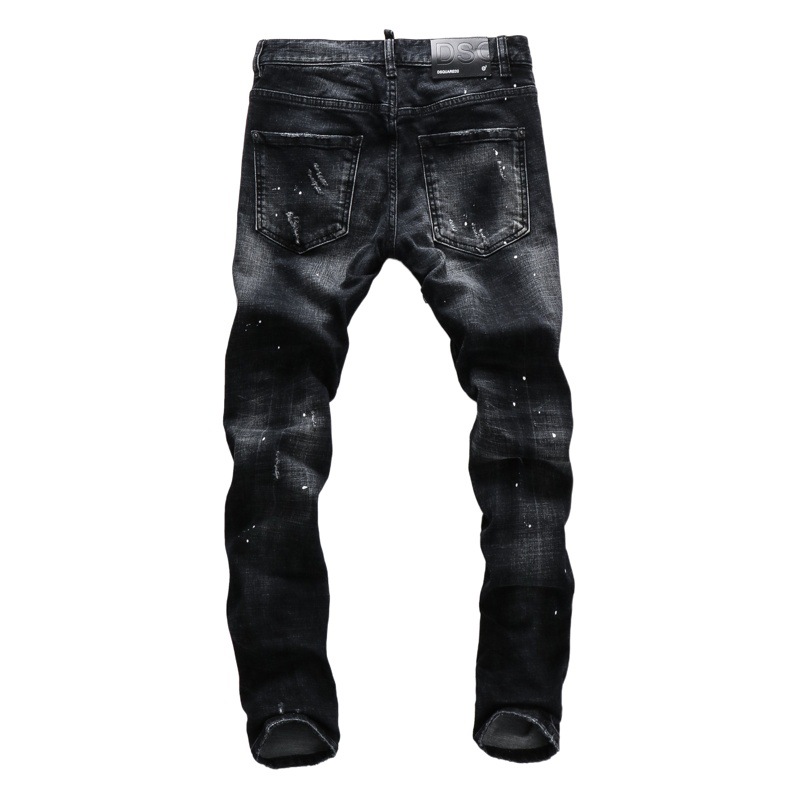 Primavera 2022 azul stretch washed ripped skinny boutique de moda estudiante universitario D2 Jeans pantalones los hombres