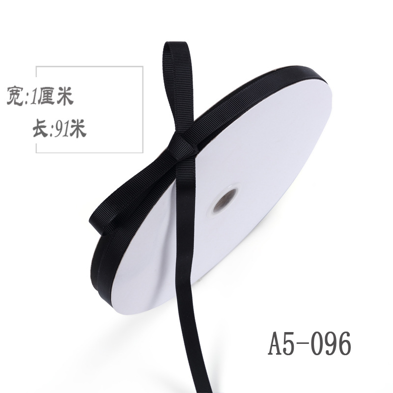 1cm de alta densidad costilla cinta DIY ramo de la cinta de frutas caja de regalo embalaje accesorios de ropa blanco y negro borde de la cinta