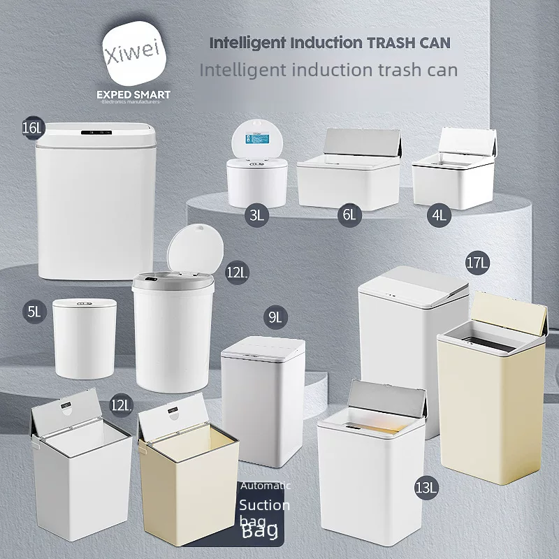 Smart induction electric garbage can for home use, fully automatic