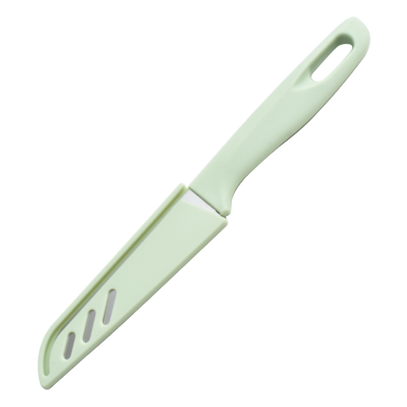 Fabricante al por mayor cuchillo pelador cuchillo de fruta conveniente cuchillo pelador multifuncional de acero inoxidable cuchillo pelador de frutas con cubierta de cuchillo