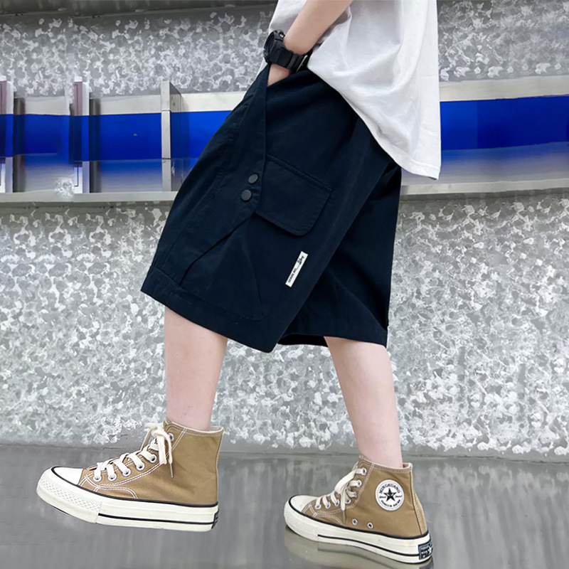 Boys' Summer Cargo Pants 2026 New Style Big Boys' Five-Point Shorts Children's Cool and Stylish Sports Shorts Summer Fashion