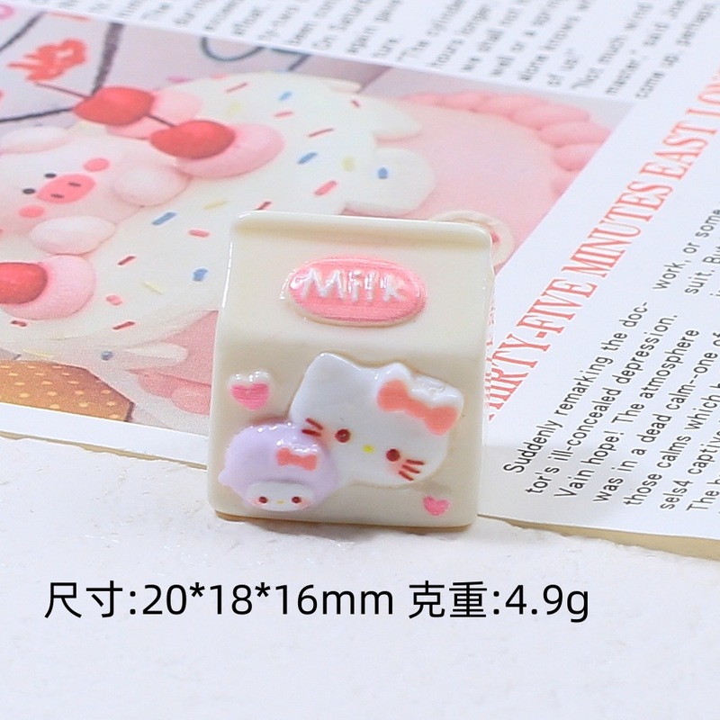 立体かわいい猫ミルクボックス食品おもちゃ手作り diy ジュエリーアクセサリークリーム接着剤樹脂小物アクセサリー材料卸売|undefined
