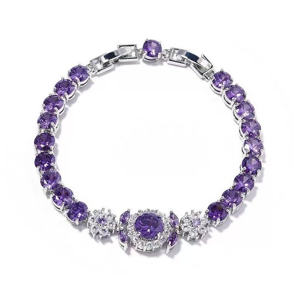 purple fashionable sophisticated cute bracelet with bow
