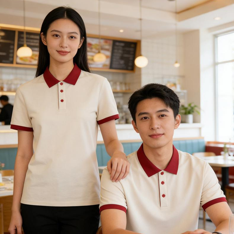 Polo Shirts, Custom Workwear, Embroidered Group Advertising Shirts, Pure Cotton T-Shirts, Custom Logo Printing, Classic Contrast Color Collar