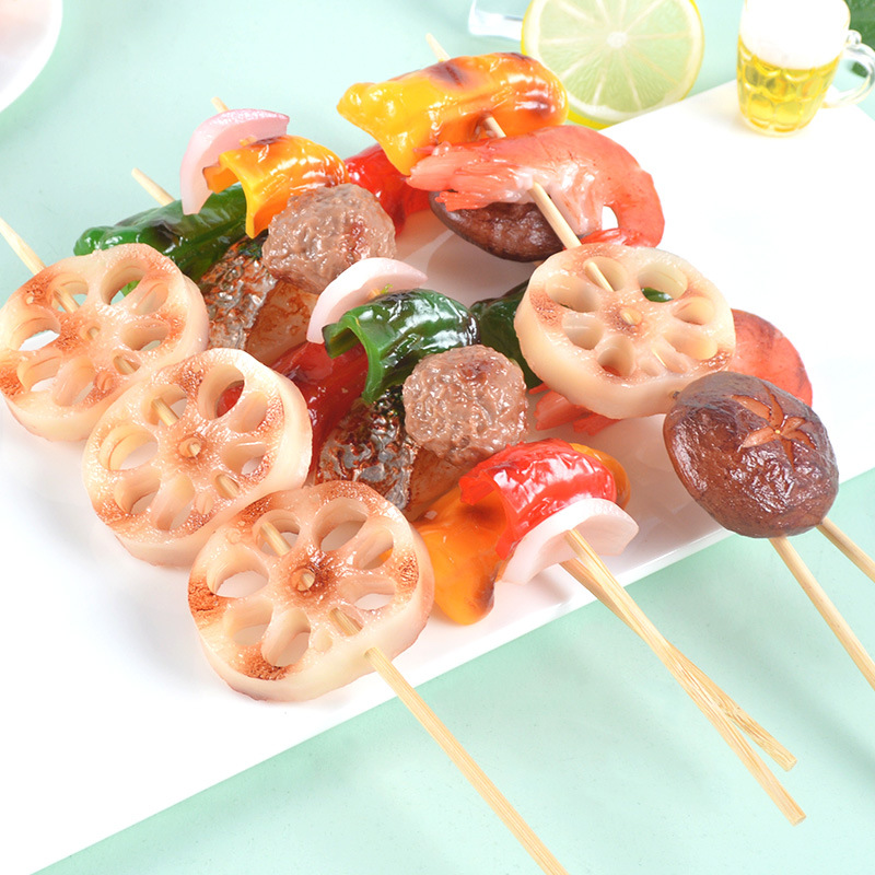 PVC仿真烧烤串食物模型大号食玩麻辣烫火锅食材美食道具拍摄摆件