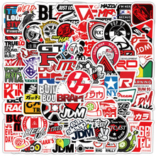 100张新款潮牌logoJDM涂鸦贴纸 装水杯电脑行李箱滑板汽车头盔贴