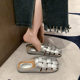 High-grade Baotou Slippers Women's Summer Wear Slip-on 2025 New French Style Elegant All-match Casual Muller Sandals