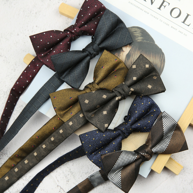 Business Shirt Tie Men's Best Man Suit Shirt Bow Wedding Men's Korean Style Color British Style