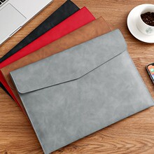 文件袋A4大容量资料收纳袋磁扣皮面文件夹商务公文包档案袋定制