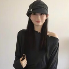 日系山本风褶皱纽扣八角帽子女秋冬显脸小堆堆帽百搭报童帽贝雷帽