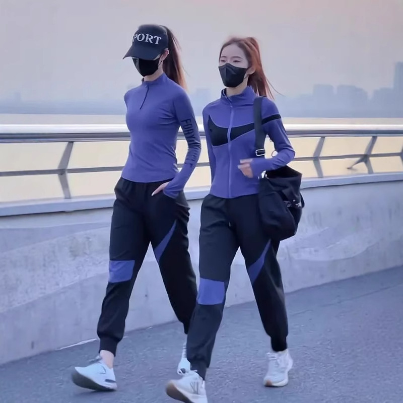 Fashion Sports suit Women 2024 Spring and Summer New Small Running Fitness Quick-drying Clothing Pants Two-piece Set for Women
