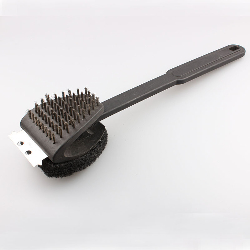 Directo de fábrica de acero inoxidable cepillo de barbacoa parrilla cepillo de barbacoa de doble cara cepillo de limpieza de barbacoa herramienta de Red de barbacoa cepillo