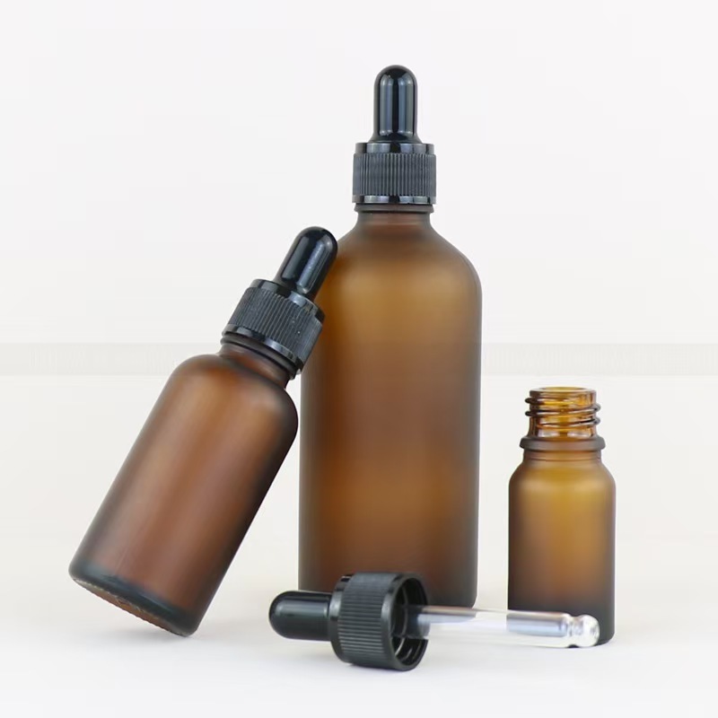 玻璃精油瓶避光化妆品分装瓶多规格密封精华乳液瓶高端胶头滴管瓶|undefined