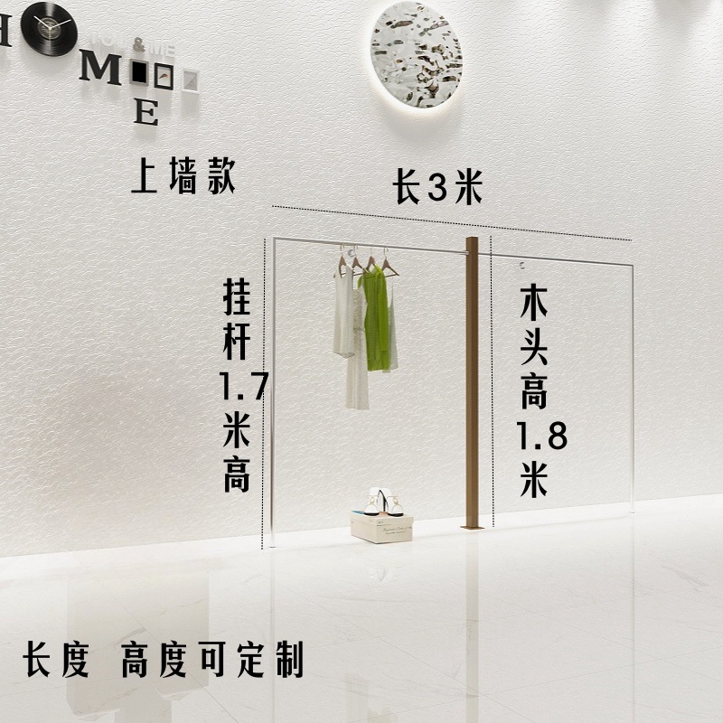 C 단단한 사각형 나무 기둥 3 미터 길이